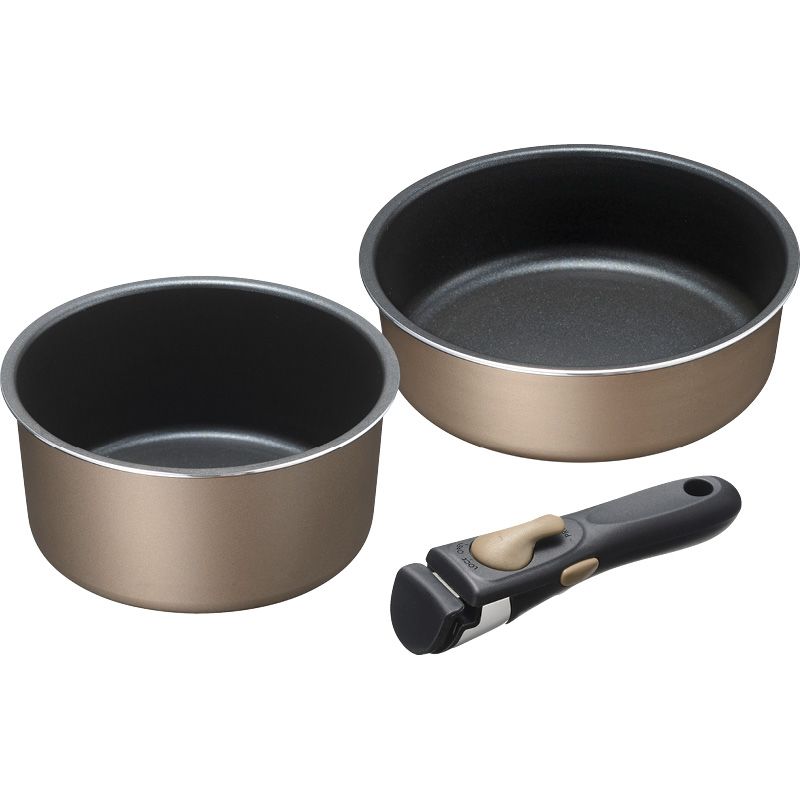 ブラナーノII IH対応着脱ハンドル鍋2点セット (MB-2438)