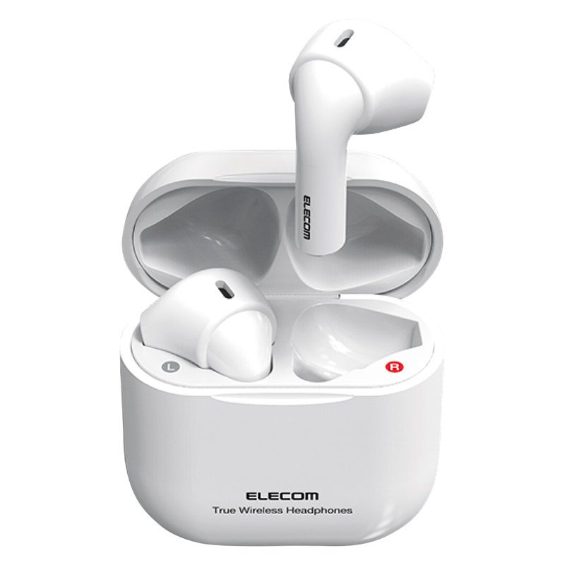 ELECOM ワイヤレスBluetoothヘッドホン ホワイト (LBT-TWS11BK/PN/WH)