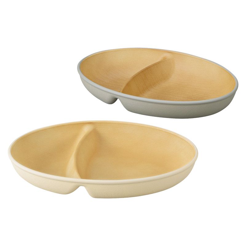 アースカラー 抗菌小判ランチプレート2P (17026)