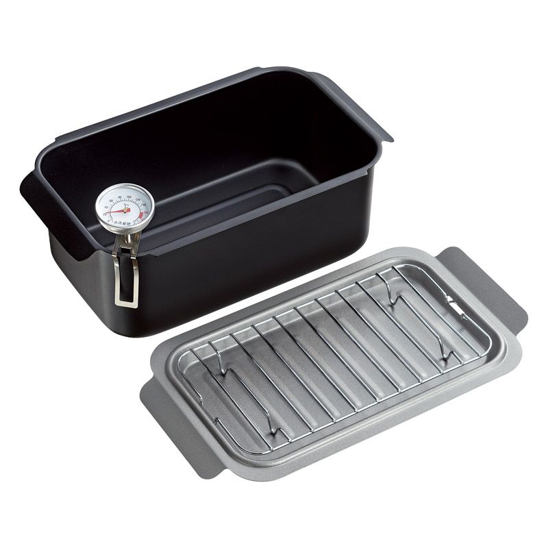 ポコフリット H対応角型揚げ鍋(温度計・アミ付) (RB-2701)