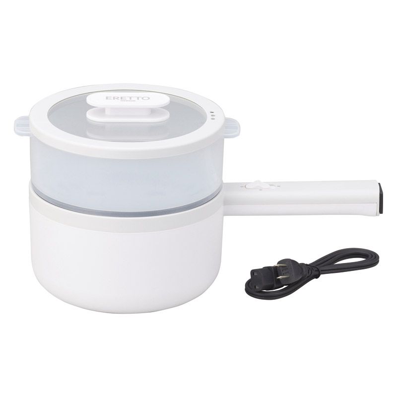 ERETTOmono 蒸し器兼用電気片手鍋18cm (ET-113)