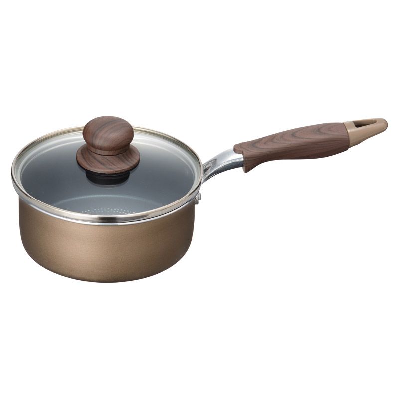 ブラナーノII IH対応ガラス蓋付片手鍋16cm (MB-2391)