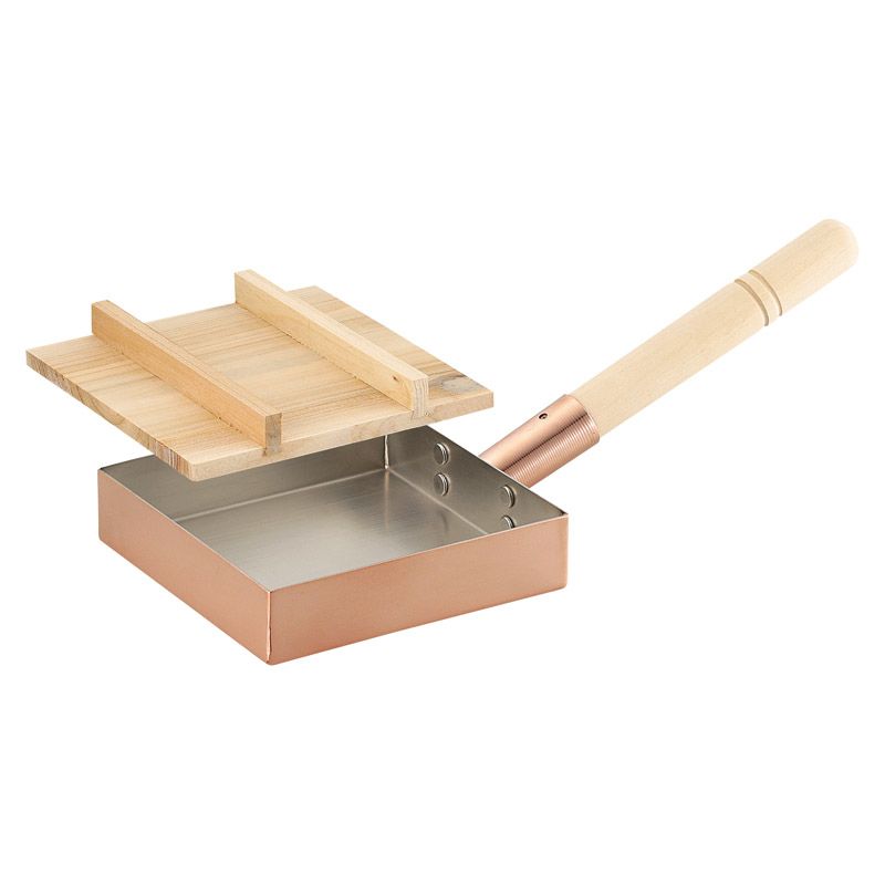 食楽工房 匠 本職用玉子焼き 15cm(木蓋付) (CNE115KB)