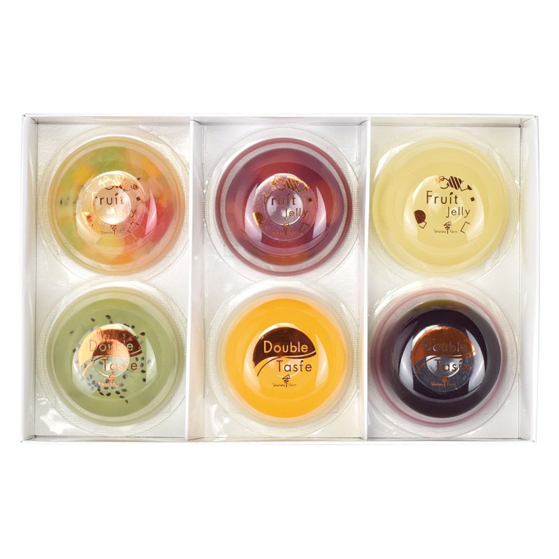 たかはたファーム フルーツゼリー・ダブルテイスト6個詰合せ (SC-06A)
