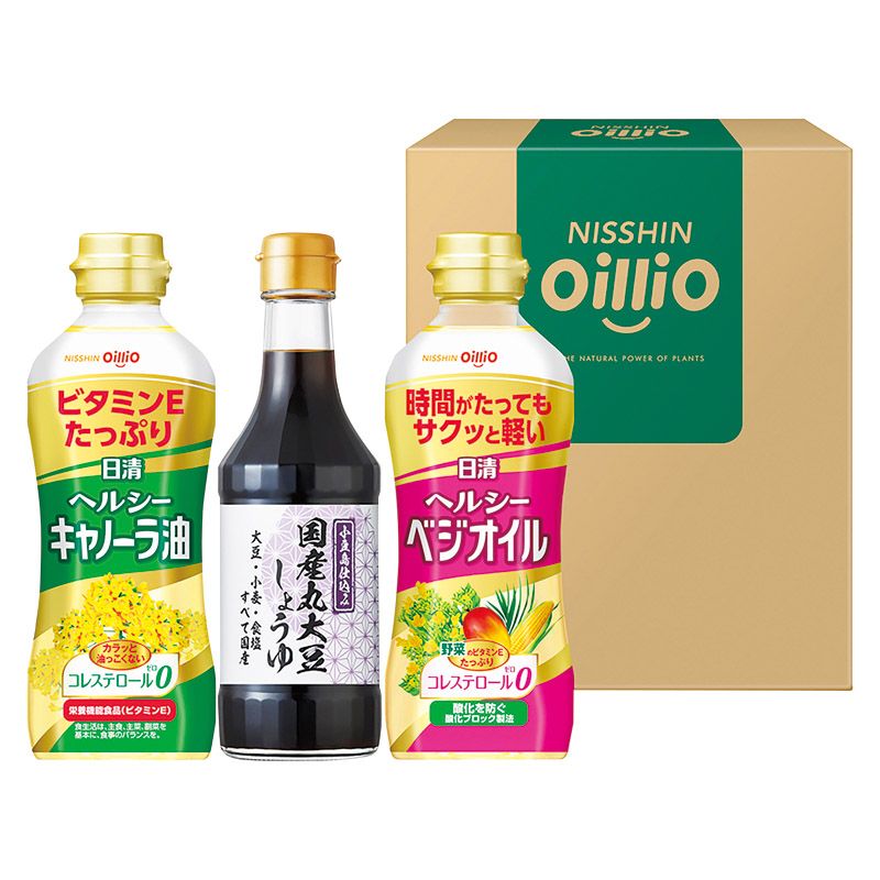 日清オイリオ ヘルシーオイル&国産丸大豆醤油ギフト (TOS-15A)