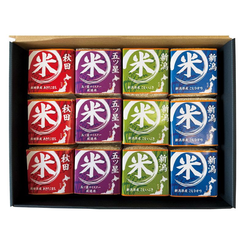 　ギフトサービスについて米どころ新潟のコシヒカリ・こしいぶき、秋田県産あきたこまち、五つ星マイスター厳選米の食べくらべができるセットにしました。新潟米を代表する「コシヒカリ」新潟米の新たな顔となった「こしいぶき」秋田の豊かな大地で育てられた...