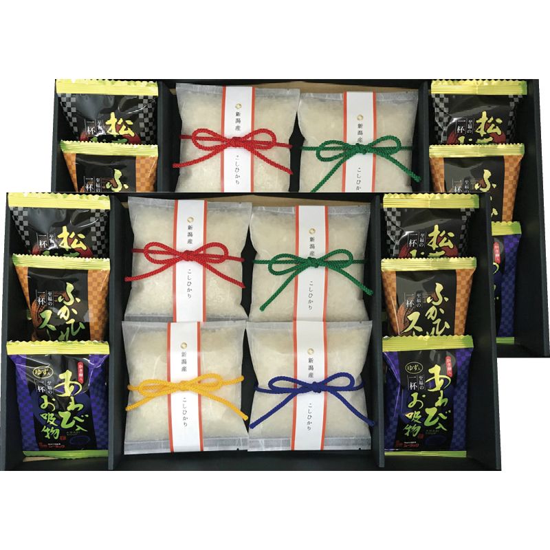 初代田蔵 新潟県産こしひかり至福の一杯贅沢お吸い物ギフトセット (YUIFM-8) [キャンセル・変更・返品不可]のサムネイル