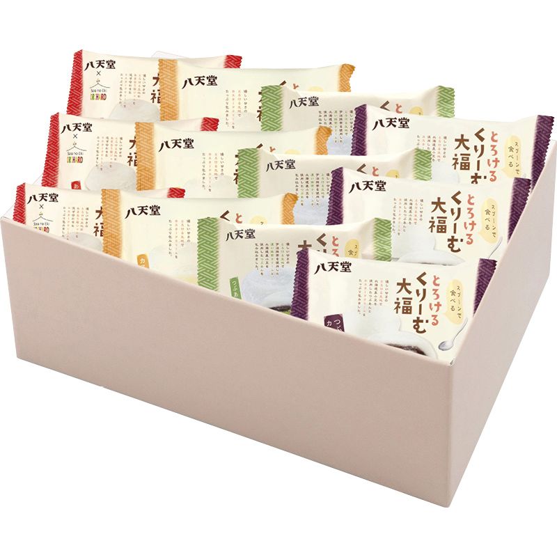 お歳暮 八天堂 とろけるくりーむ大福4種12個詰合せ (da013) [キャンセル・変更・返品不可][代引不可][同梱不可][ラッピング不可][海外発送不可]