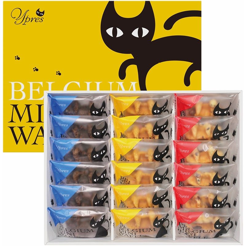 お歳暮 イーペルの猫祭り ベルギーミニワッフル (YJ-BWW12)