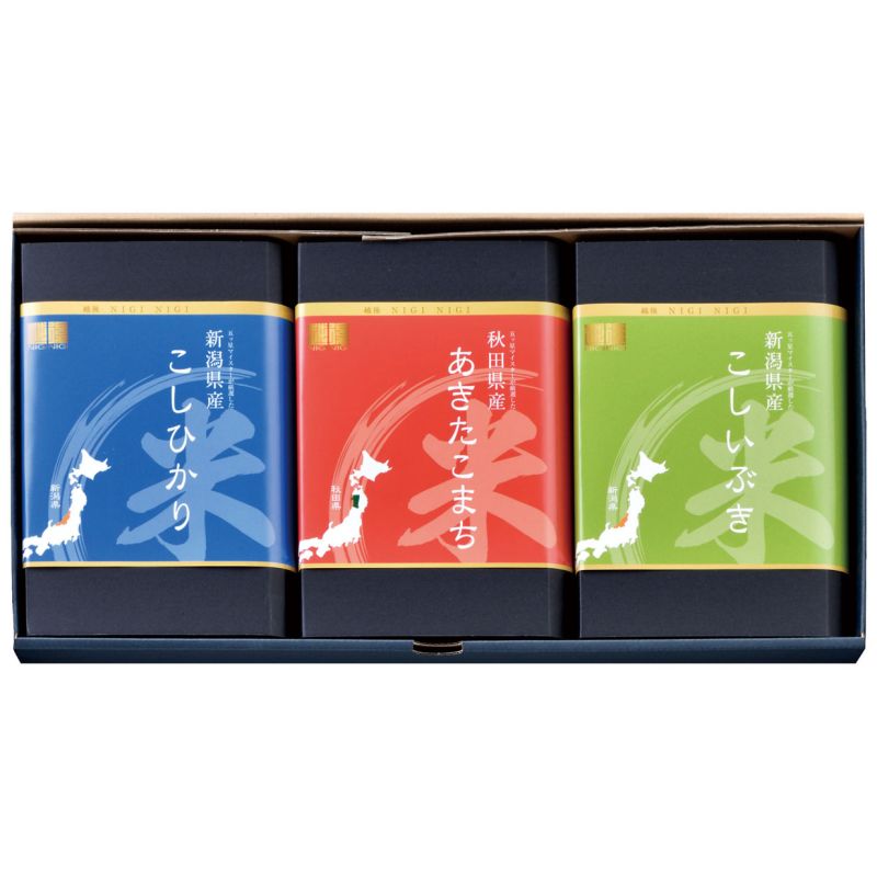 越後NIGINIGI ブランド米食べくらべギフトセット (NIGI-3000) [キャンセル・変更・返品不可]