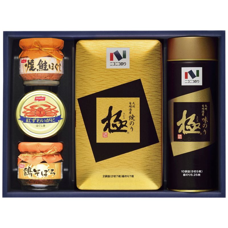Dried Seaweed - ニコニコのり 海苔・瓶詰・缶詰詰合せ (MB-40R)