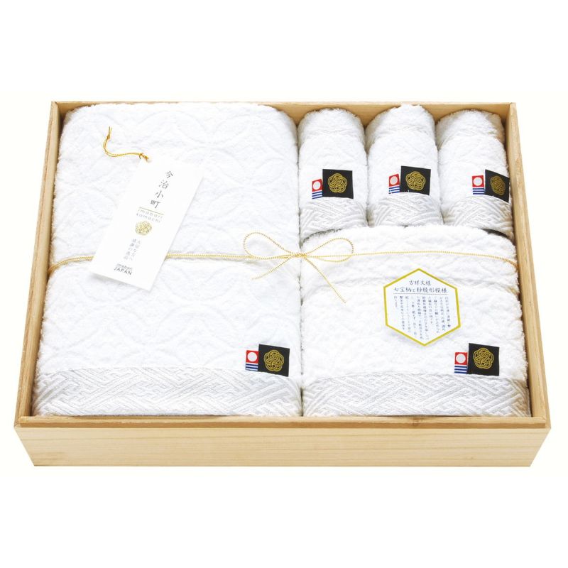 今治小町 白無垢II 深木箱入りタオルセット (TIK0014205)