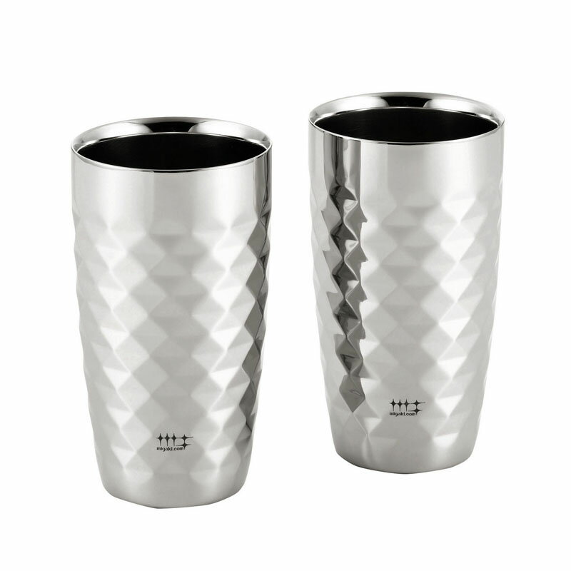 2重ビアタンブラー2Pダイヤ (YJ1194) 単品 [キャンセル・変更・返品不可]