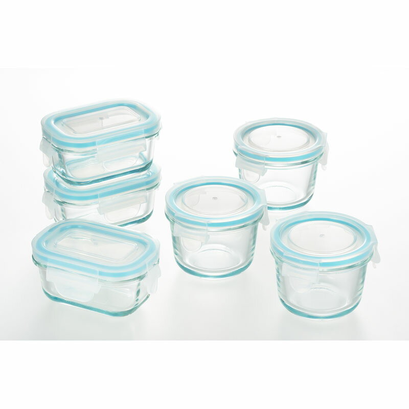 耐熱ガラス保存容器ミニ6pcs (7041362) 単品 [キャンセル・変更・返品不可]