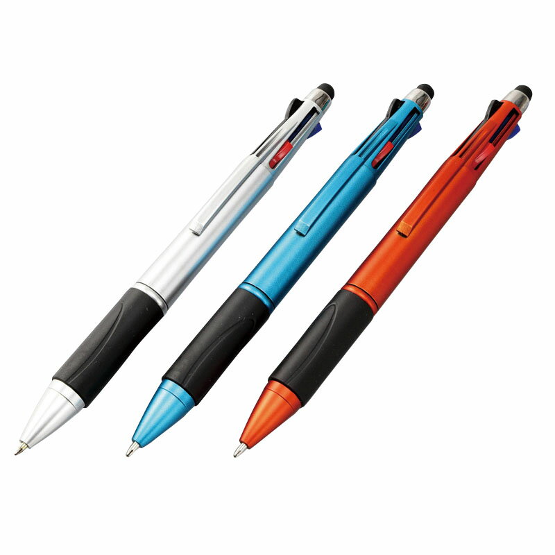 タッチペン付4色ボールペン1P (SC-1606) 単品 ※指定不可 [キャンセル・変更・返品不可]