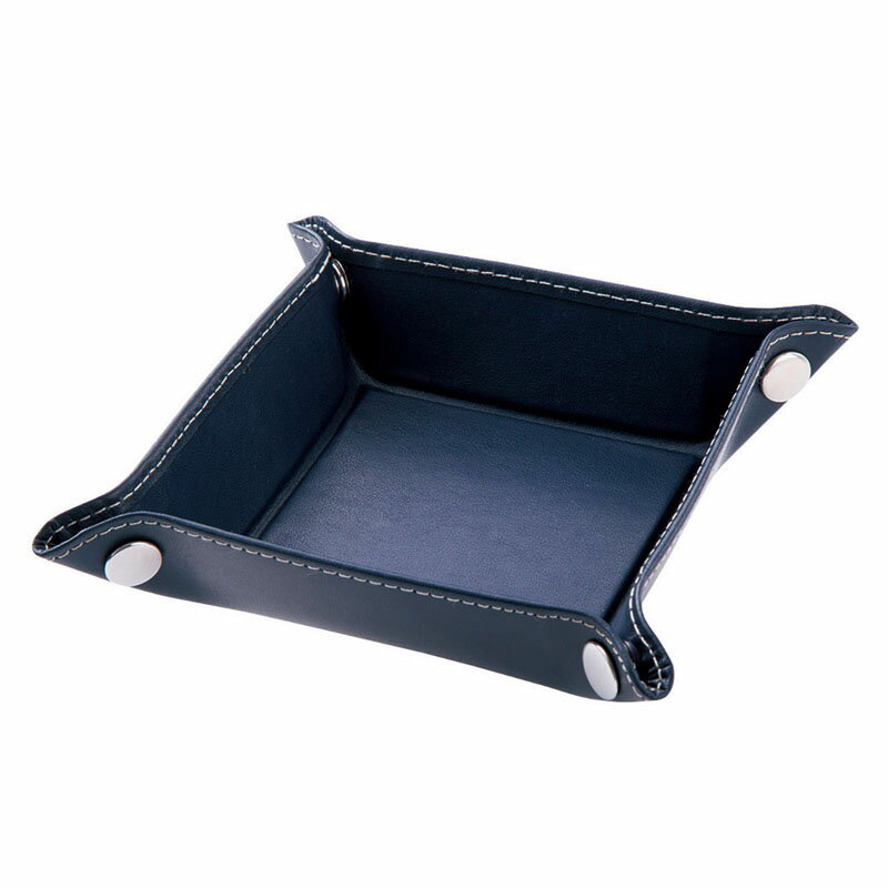 レザーボタントレイ ネイビー (TS-1037-006) 単品 [キャンセル・変更・返品不可]