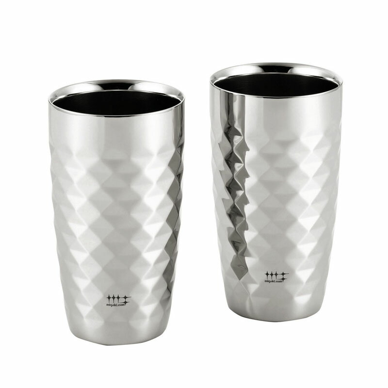 2重ビアタンブラー2P(ダイヤ) (YJ1194)