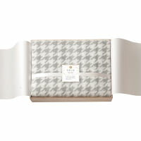 和布小紋(千鳥) アクリル毛布(毛羽部分)(国産木箱入) グレー [キャンセル・変更・返品不可]