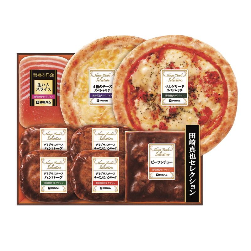 世界が認めた「田崎真也」がおすすめする洋食ギフト。■商品名:田崎真也セレクションギフト■メーカー品番:YOP-48■温度帯:冷凍■賞味期間:365日間■商品内容:ピザ(マルゲリータスペシャリテ270g・4種のチーズスペシャリテ260g)、ビーフシチュー180g、ハンバーグ(デミグラスソース・デミグラスソースチーズ入り)120g×各2、生ハムスライス45g■箱サイズ:箱251×301×128mm■商品重量:1600g■JAN:4901231530303商品特徴一覧2025年 冬ギフト お歳暮、【お歳暮[ハートを贈る冬ギフト 2025] → グルメ直送品 → ハンバーグ】、テライ、[2025WG]、2025年、令和7年、お歳暮、御歳暮、お年賀、御年賀、ギフト、内祝い、プレゼント、お返し、お祝い、ギフト、贈り物、のし、ラッピング、4901231530303、通信販売、通販、販売、買う、購入、お店、売っている、ショッピング2025年 冬ギフト お歳暮【田崎真也セレクションギフト (YOP-48)】広告文責(有)イースクエアTEL:0120-532-772世界が認めた「田崎真也」がおすすめする洋食ギフト。■商品名:田崎真也セレクションギフト■メーカー品番:YOP-48■温度帯:冷凍■賞味期間:365日間■商品内容:ピザ(マルゲリータスペシャリテ270g・4種のチーズスペシャリテ260g)、ビーフシチュー180g、ハンバーグ(デミグラスソース・デミグラスソースチーズ入り)120g×各2、生ハムスライス45g■箱サイズ:箱251×301×128mm■商品重量:1600g■JAN:4901231530303※お客さま都合による、ご注文後の[キャンセル][変更][返品][交換]はお受けできませんのでご注意下さいませ。※当店では、すべての商品で在庫を持っておりません。記載の納期を必ずご確認ください。※ご注文いただいた場合でもメーカーの[在庫切れ][欠品][廃盤]などの理由で、[記載の納期より発送が遅れる][発送できない]場合がございます。その際は、当店よりご連絡させていただきます。あらかじめご了承ください。※こちらの商品は【代金引換】でのご注文をお受けできません。※こちらの商品は【他商品との同梱】ができません。※こちらの商品はメーカー直送のため、【他商品との同梱】【代金引換でのご注文】はお受けできません。※こちらの商品はメーカー直送のため、北海道・沖縄・離島 への配送はお受けできません。※リニューアル等により パッケージ、仕様、セット内容 が変更になる場合がございます。予めご了承下さい。こちらの商品は【お取り寄せ(5〜7営業日以内に発送予定)】となります。あらかじめご了承くださいませ。