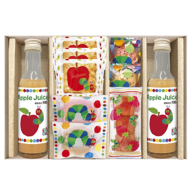 Gift Sets - はらぺこあおむし アップルジュース&しっとりドーナツ スイーツセット (SNZ-252)