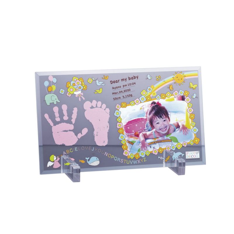 フォトデコム クリアガラス手形足形フレーム[お仕立て券] (PDM10101)