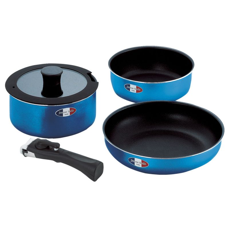 ジャンヌ・エコール 着脱ハンドル鍋3点セット (JE-122R)