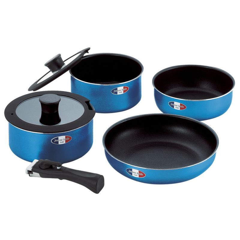 ジャンヌ・エコール 着脱ハンドル鍋4点セット (JE-123R)