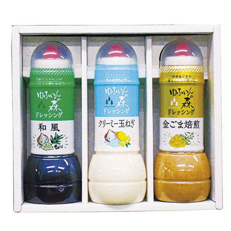 [お中元][お歳暮] ゆふいんの森 ドレッシング3本セット (YK-3WCK)