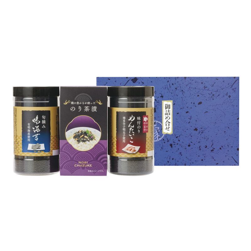　ギフトサービスについて■商品名:辛子明太子味海苔・旬摘み味海苔・お茶漬けセット■メーカー品番:LJC-15■温度帯:常温■賞味期間:360日間■商品内容:有明海産味海苔6袋詰(8切4枚)・食卓のやまや 辛子明太子味海苔(10切24枚)・のり茶漬け(5g×4袋) 【乳成分・小麦・えび】■箱サイズ:箱143×227×75mm■商品重量:260g■生産国:日本■JAN:4964241498025■ブランド:食卓のやまや商品特徴一覧2026年 贈りもの・お返しものギフト、【食品&洗剤ギフト[フードパーク No.22] → 価格帯別アイテム → 食品 → 定価1、500円(税別)前後-食品】、[フードパーク]、2026年、令和8年、ギフト、贈り物、内祝い、プレゼント、お返し、4964241498025、通信販売、通販、販売、買う、購入、お店、売っている、ショッピング2026年 贈りもの・お返しものギフト【食卓のやまや 辛子明太子味海苔・旬摘み味海苔・お茶漬けセット (LJC-15)】広告文責(有)イースクエアTEL:0120-532-772■商品名:辛子明太子味海苔・旬摘み味海苔・お茶漬けセット■メーカー品番:LJC-15■温度帯:常温■賞味期間:360日間■商品内容:有明海産味海苔6袋詰(8切4枚)・食卓のやまや 辛子明太子味海苔(10切24枚)・のり茶漬け(5g×4袋) 【乳成分・小麦・えび】■箱サイズ:箱143×227×75mm■商品重量:260g■生産国:日本■JAN:4964241498025■ブランド:食卓のやまや※お客さま都合による、ご注文後の[キャンセル][変更][返品][交換]はお受けできませんのでご注意下さいませ。※当店では、すべての商品で在庫を持っておりません。記載の納期を必ずご確認ください。※ご注文いただいた場合でもメーカーの[在庫切れ][欠品][廃盤]などの理由で、[記載の納期より発送が遅れる][発送できない]場合がございます。その際は、当店よりご連絡させていただきます。あらかじめご了承ください。※リニューアル等により パッケージ、仕様、セット内容 が変更になる場合がございます。予めご了承下さい。こちらの商品は【お取り寄せ(5〜7営業日以内に発送予定)】となります。あらかじめご了承くださいませ。