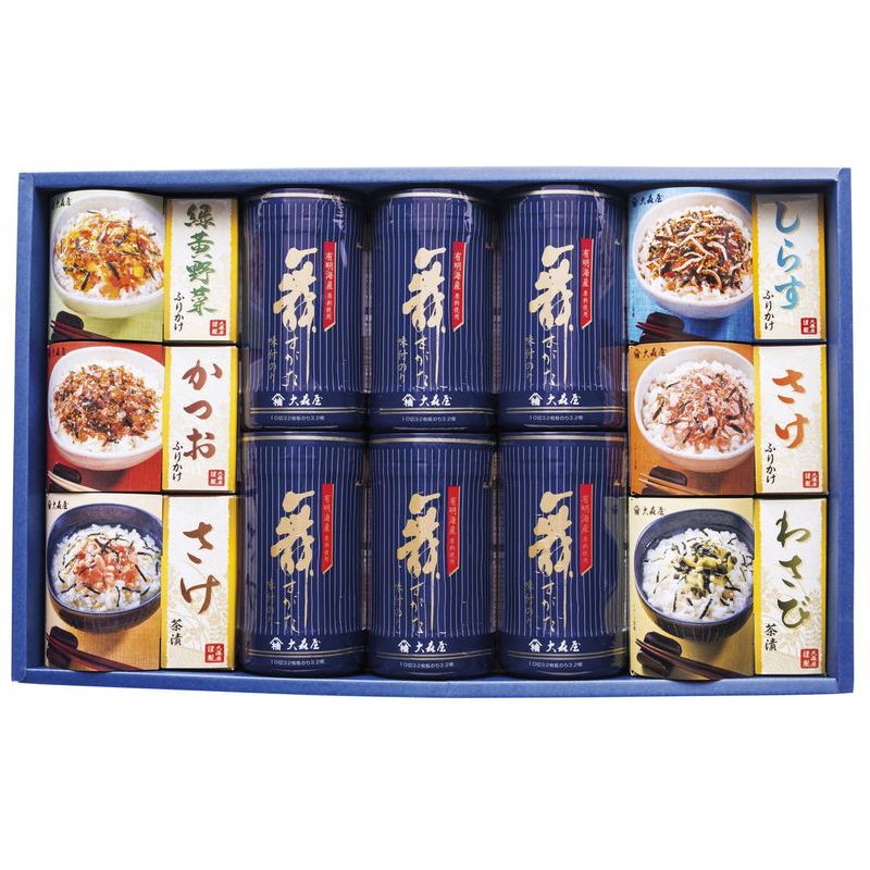 [お中元][お歳暮] 大森屋 舞すがた味のり卓上・ふりかけ・お茶漬詰合せ (NTF-50G)