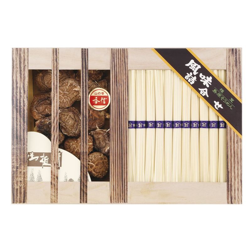 [お中元][お歳暮] 乾物家 国産椎茸と手延そうめん御詰合せ (KBY-DJ4)