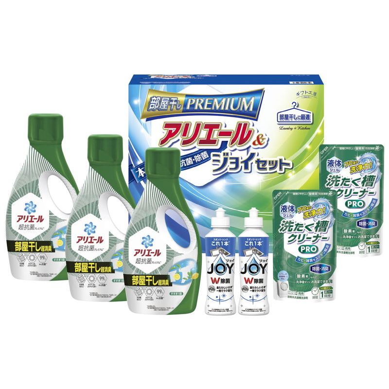 　ギフトサービスについて■商品名:アリエール部屋干し&amp;ジョイセット■メーカー品番:HAJ-40D■商品内容:アリエールジェル部屋干し超消臭700g×3・除菌ジョイ170ml×2・液体洗たく槽クリーナーPRO200g×2■箱サイズ:箱280×325×137mm■商品重量:3850g■生産国:日本■JAN:4537789240359■ブランド:ギフト工房商品特徴一覧2026年 贈りもの・お返しものギフト、【食品&洗剤ギフト[フードパーク No.22] → 価格帯別アイテム → 石鹸・洗剤 → 定価5、000円(税別)前後-石鹸・洗剤】、【日用品雑貨・文房具・手芸 → 洗剤・柔軟剤 → その他】、[フードパーク]、2026年、令和8年、ギフト、贈り物、内祝い、プレゼント、お返し、4537789240359、通信販売、通販、販売、買う、購入、お店、売っている、ショッピング2026年 贈りもの・お返しものギフト【ギフト工房 アリエール部屋干し&ジョイセット (HAJ-40D)】広告文責(有)イースクエアTEL:0120-532-772■商品名:アリエール部屋干し&amp;ジョイセット■メーカー品番:HAJ-40D■商品内容:アリエールジェル部屋干し超消臭700g×3・除菌ジョイ170ml×2・液体洗たく槽クリーナーPRO200g×2■箱サイズ:箱280×325×137mm■商品重量:3850g■生産国:日本■JAN:4537789240359■ブランド:ギフト工房※お客さま都合による、ご注文後の[キャンセル][変更][返品][交換]はお受けできませんのでご注意下さいませ。※当店では、すべての商品で在庫を持っておりません。記載の納期を必ずご確認ください。※ご注文いただいた場合でもメーカーの[在庫切れ][欠品][廃盤]などの理由で、[記載の納期より発送が遅れる][発送できない]場合がございます。その際は、当店よりご連絡させていただきます。あらかじめご了承ください。※リニューアル等により パッケージ、仕様、セット内容 が変更になる場合がございます。予めご了承下さい。こちらの商品は【お取り寄せ(5〜7営業日以内に発送予定)】となります。あらかじめご了承くださいませ。