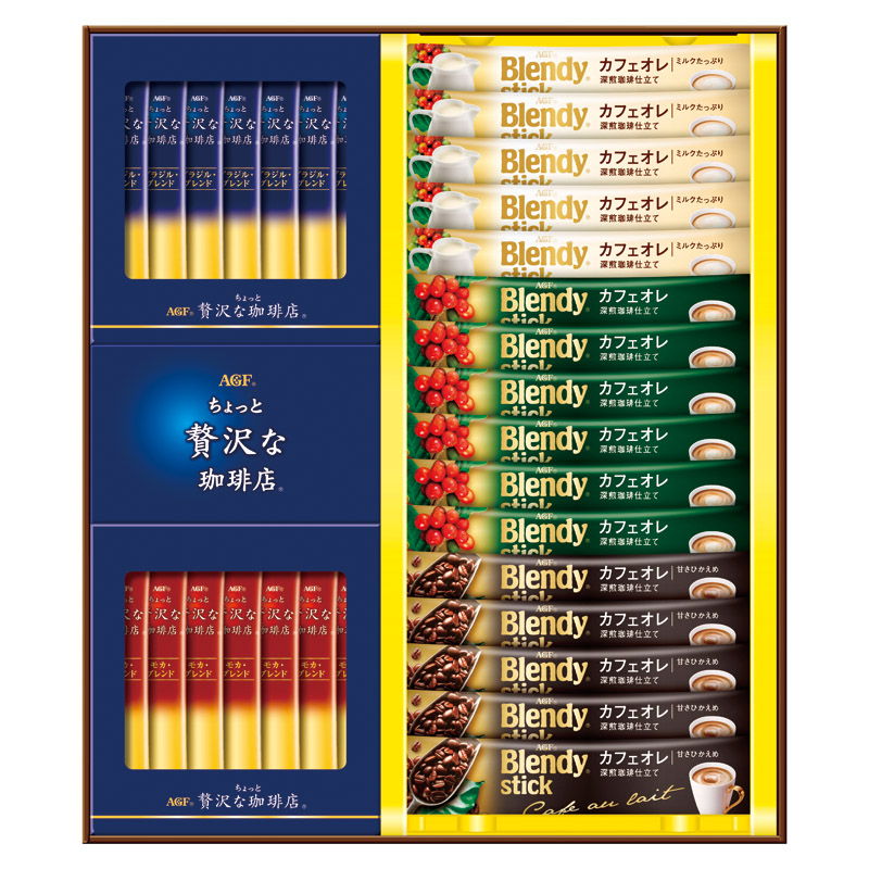 AGF スティック カフェオレ&ブラック アソートギフト No20 (BZT-20T) [キャンセル・変更・返品不可][代引不可][同梱不可][ラッピング不可][海外発送不可]のサムネイル