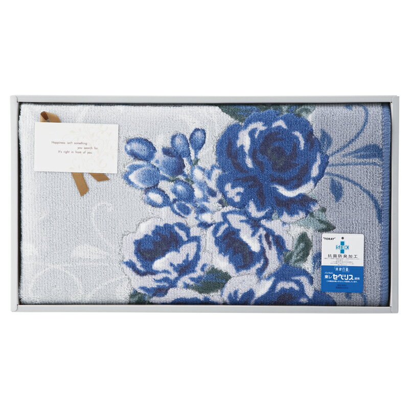 ローズ 大判バスマット ブルー (095254BL)