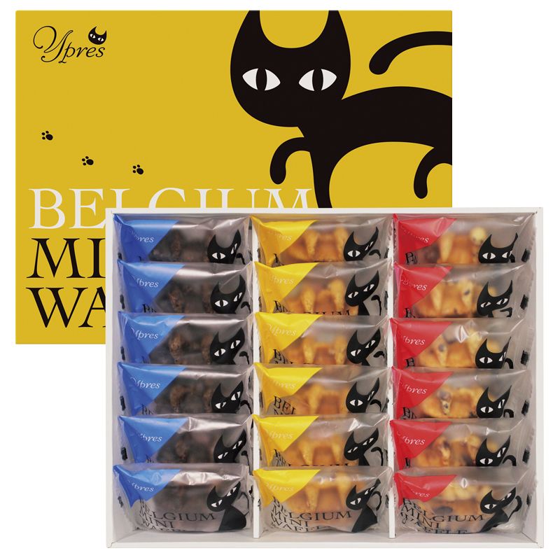 お歳暮 イーペルの猫祭り ベルギーミニワッフル (YJ-BWW)