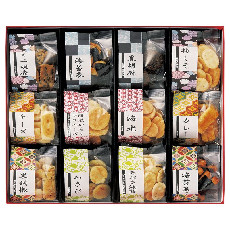 お歳暮 お煎餅12種詰合せ あられ煎 (AS-03)