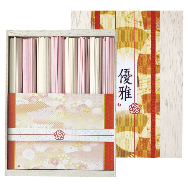 お歳暮 紅白うどん(木箱入) (YUE-10)