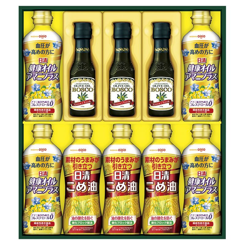 お歳暮 日清オイリオ ボスコオリーブオイル&バラエティオイルギフト No50 (BM-50A)