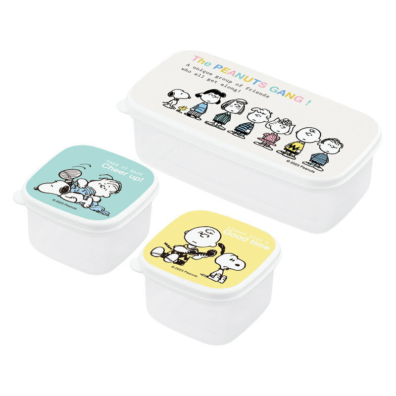 Condiments Container - スヌーピー ブレイクタイム シール容器3pcセット (SN-310)