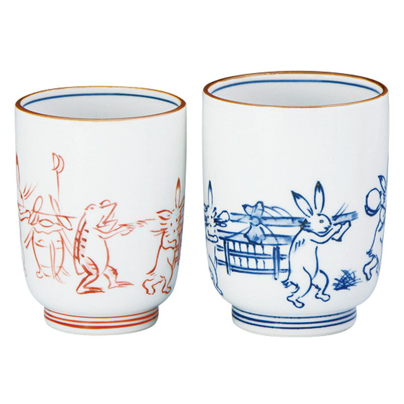 染赤絵巻 組湯呑 (UHS976)