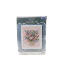 ししゅうキット 7284(ピンク) やさしい花刺しゅう額 フローラルバスケット