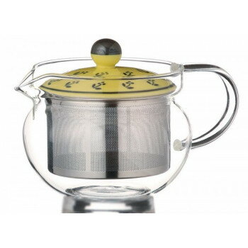 GLASS POT クレスポ(Y) スーパーステンレス茶こしポット(耐熱ガラス) 375ml 73587