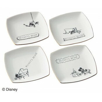 Disney ディズニー ハンドドローイング D-MF01 プレート4Pセット 23481