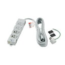 ELPA(エルパ) カバー付事務所向けタップ 4個口 3m OAT-JPC43B 1777200
