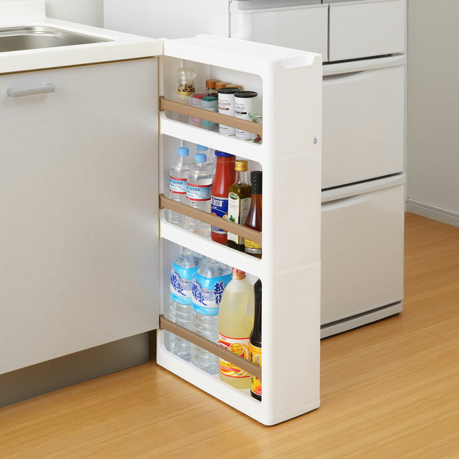 スリムストッカー ストランティ ラックタイプB ホワイト・31515 [ラッピング不可][代引不可][同梱不可]