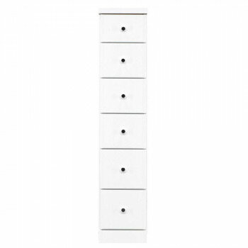 ソピア サイズが豊富なすきま収納チェスト ホワイト色 6段 幅25cm [ラッピング不可][代引不可][同梱不可]