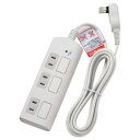 ELPA(エルパ) 耐雷サージ フラットスイッチ付タップ 3個口2m ホワイト WBS-LS302F(W)