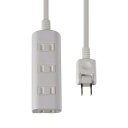 ELPA(エルパ) 扉付タップラン 4個口3m ホワイト WBT-N4030B(W)