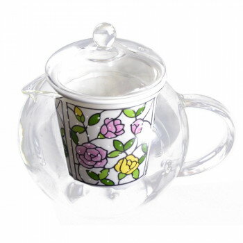 有田焼 セランドグラス おしゃれポット ビートロ薔薇 500cc FC-550C