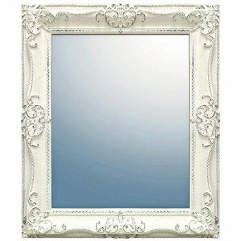 ユーパワー グレース アート ミラー 「アーサーL(アンティークホワイト)」 GM-08017 [ラッピング不可][代引不可][同梱不可]